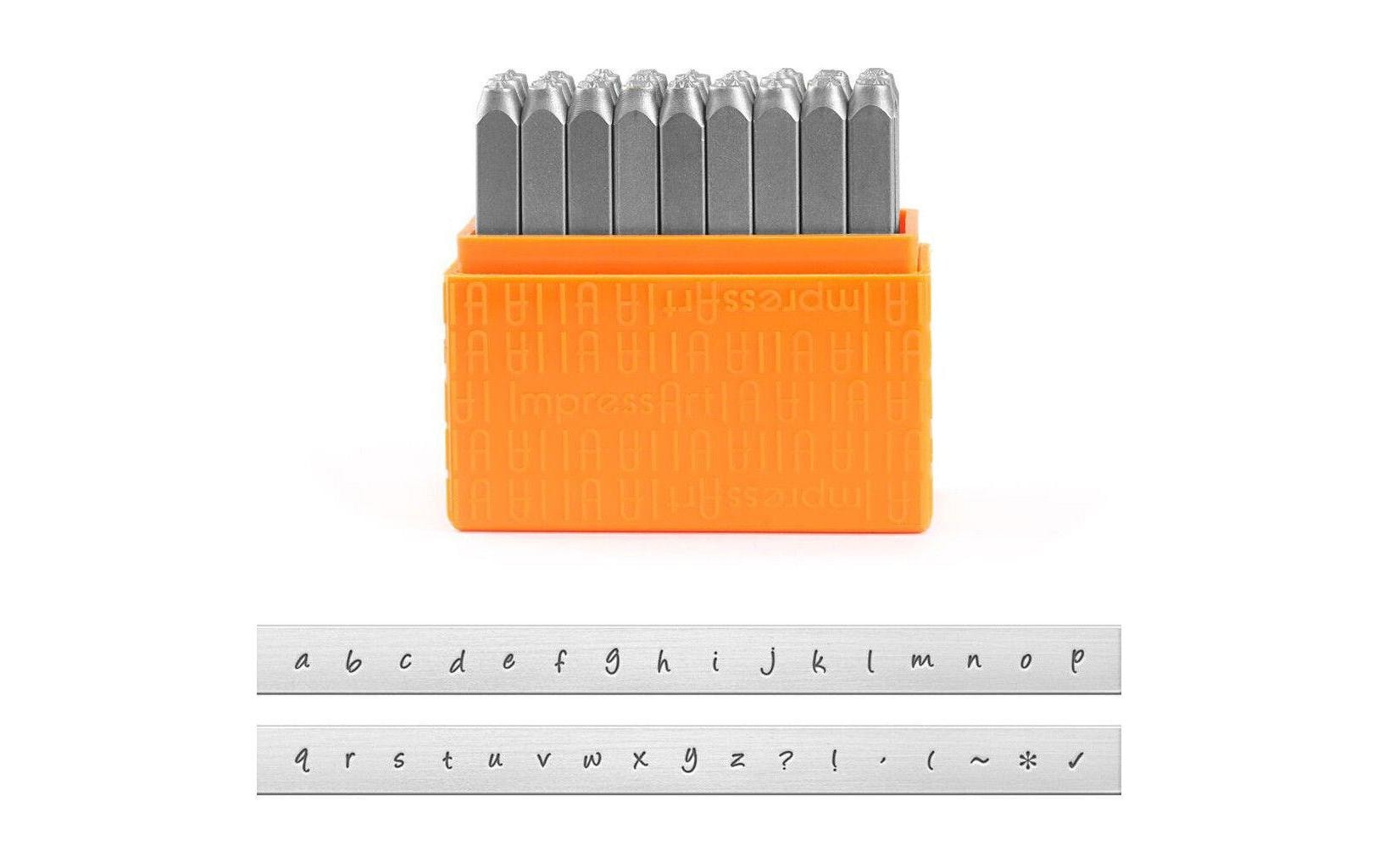 Prägestempel Set 3 mm Kleinbuchstaben, 27 StückImpress Art Buchstaben gravieren