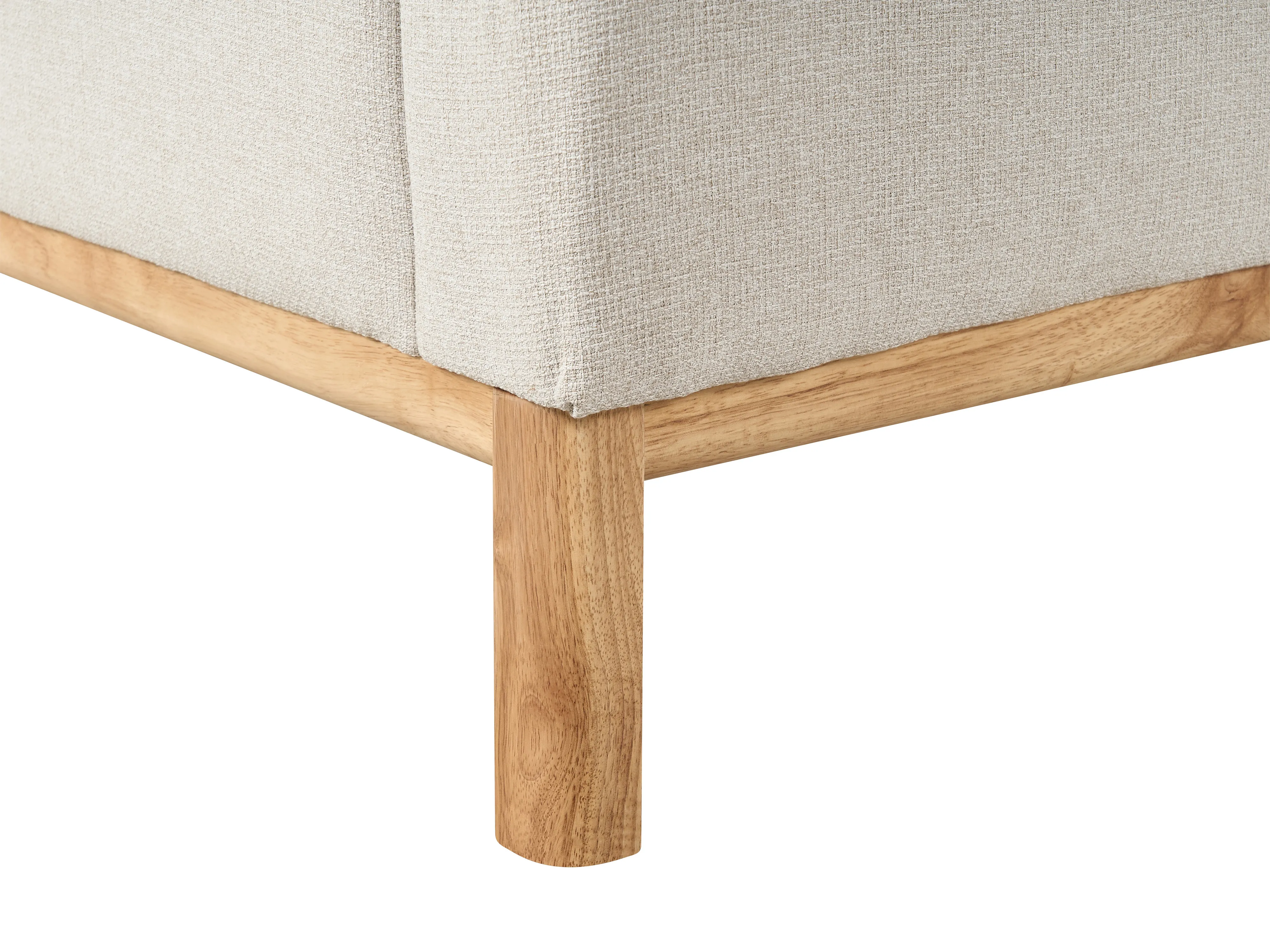 Bank 3-zits SOSJO Stof Lichtbeige