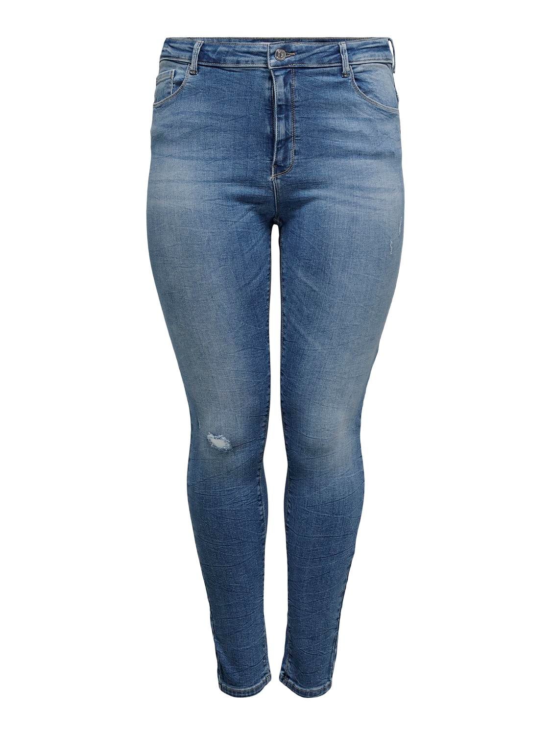 CARLAOLA Hohe Taille Skinny Fit Jeans Light Blue Denim