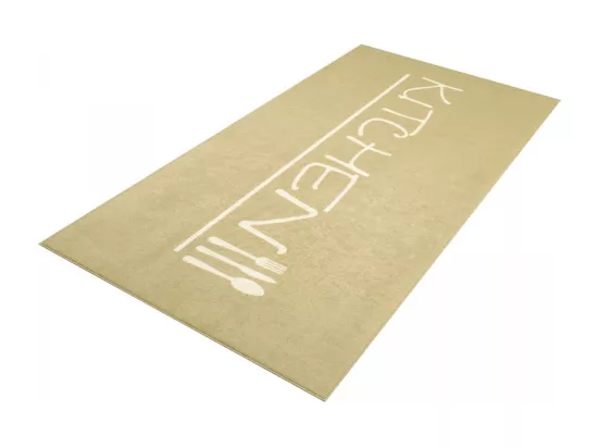 tapis cuisine Lavable 30° 70x180 beige et blanc IMPNUM 13