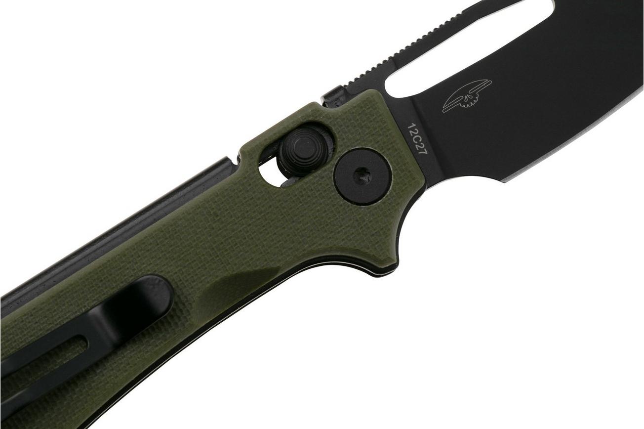 Real Steel Vis 8051GB PVD 12C27, Green G10, zakmes, Jakub Wieczorkiewicz design