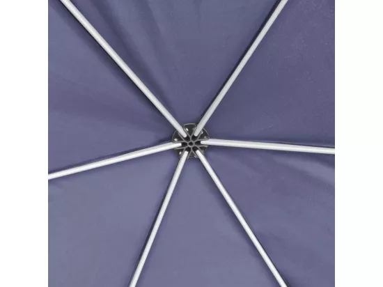 Chapiteau hexagonal avec 6 parois latérales 3,6x3,1m Bleu foncé
