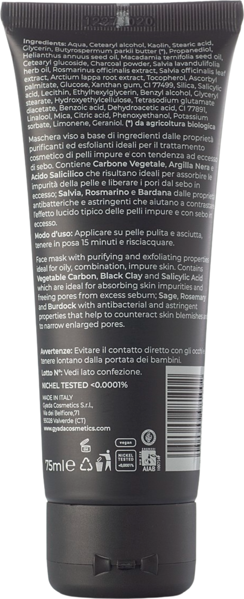 GYADA Cosmetics  Reinigende & straffende Gesichtsmaske, 75 ml