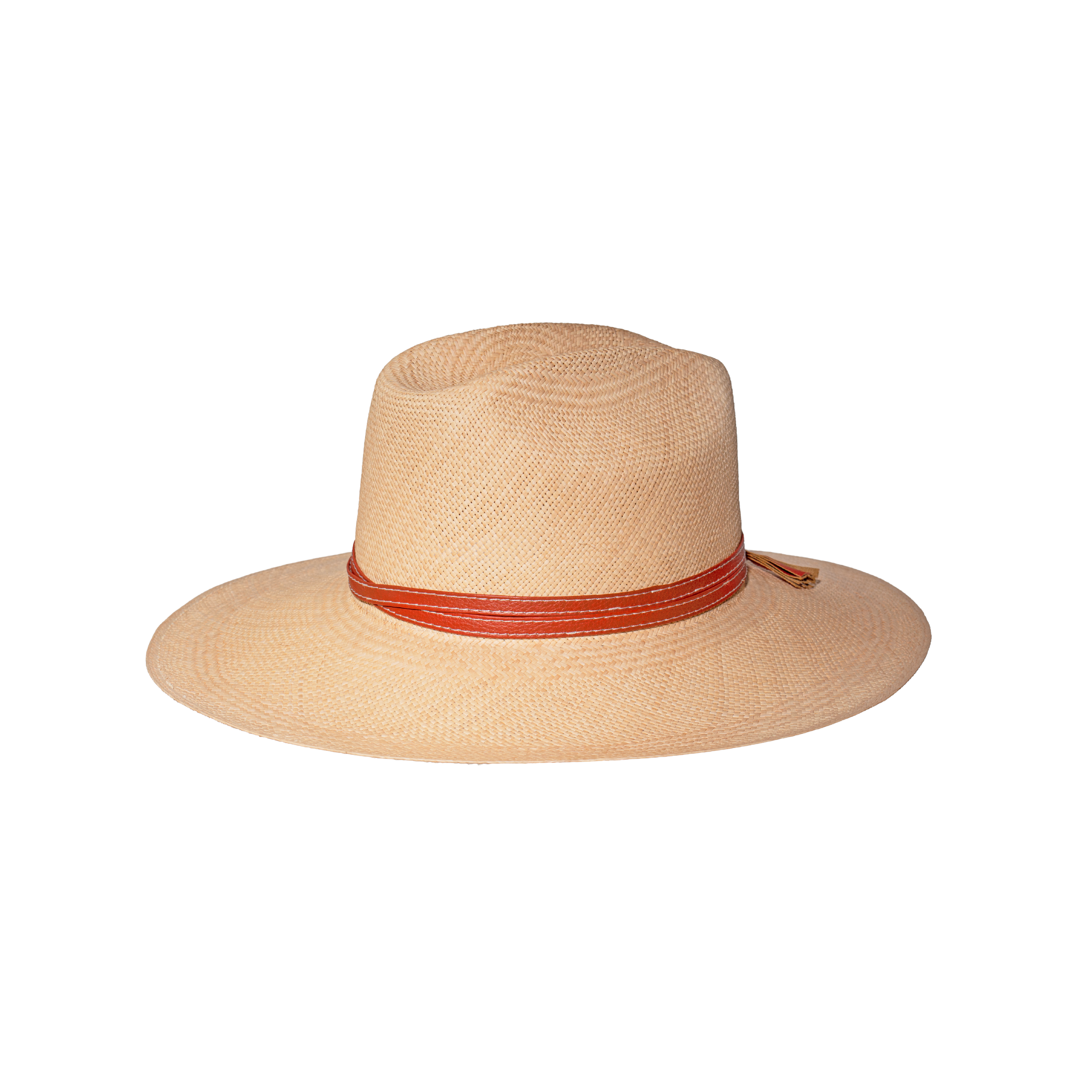 Chapeau à longs bords du Texas avec bandeau en cuir