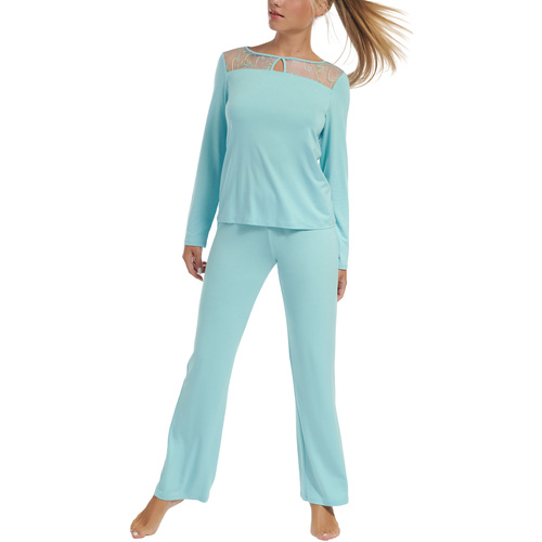 Lisca - Pijama conjunto interior pantalón top manga larga Liv Azul