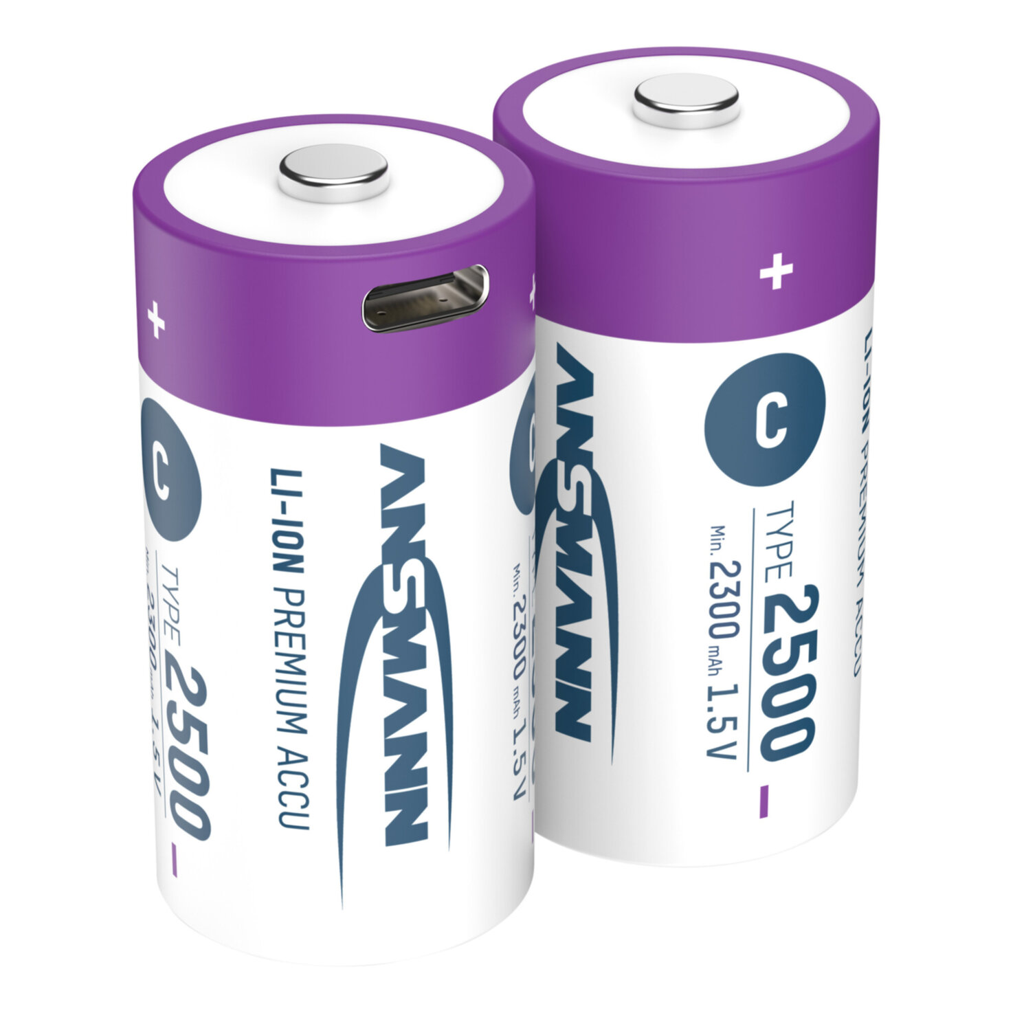 Ansmann Li-Ion Akku LR14 2 Stück USB-C