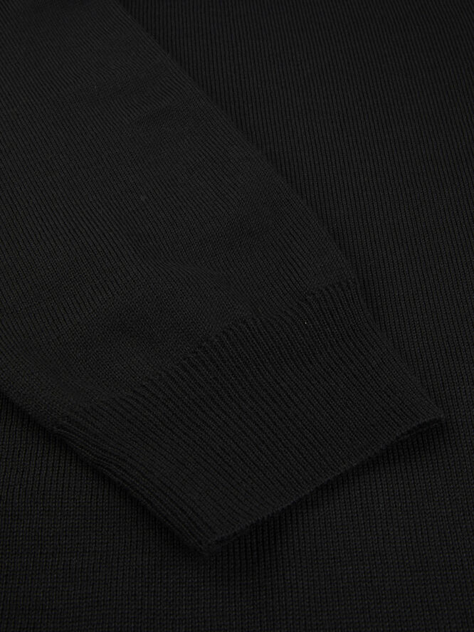 Stenströms Sweater Knitted Roll Neck Merino Wool Black