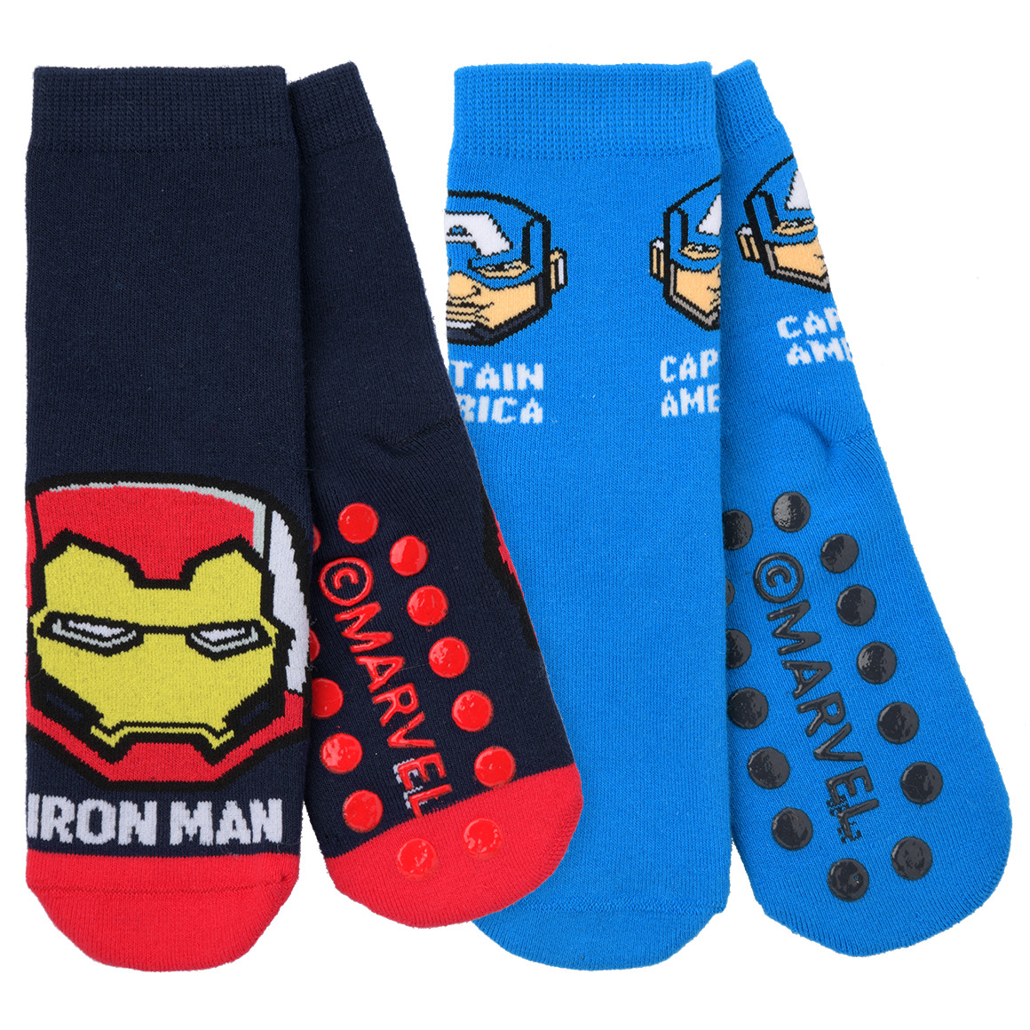 Topolino 2 Paar MARVEL Avengers Stoppersocken im Set dunkelblau / blau