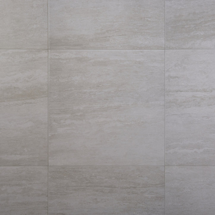 Carrelage sol gris 60 x 60 cm Soft Travertin