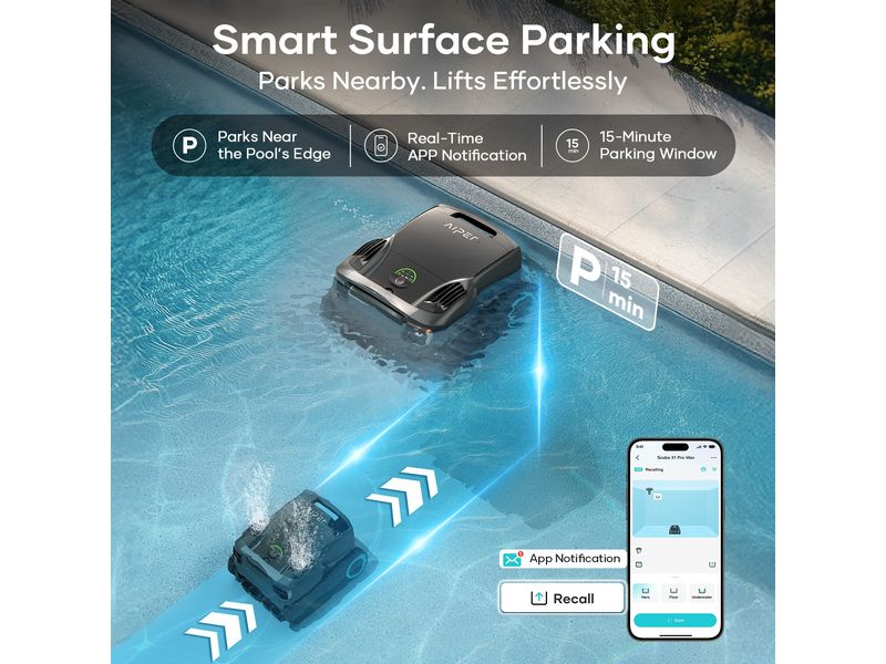Aiper Poolreinigungs-Roboter Scuba Surfer S2 Kabelloser Roboter-Poolreiniger