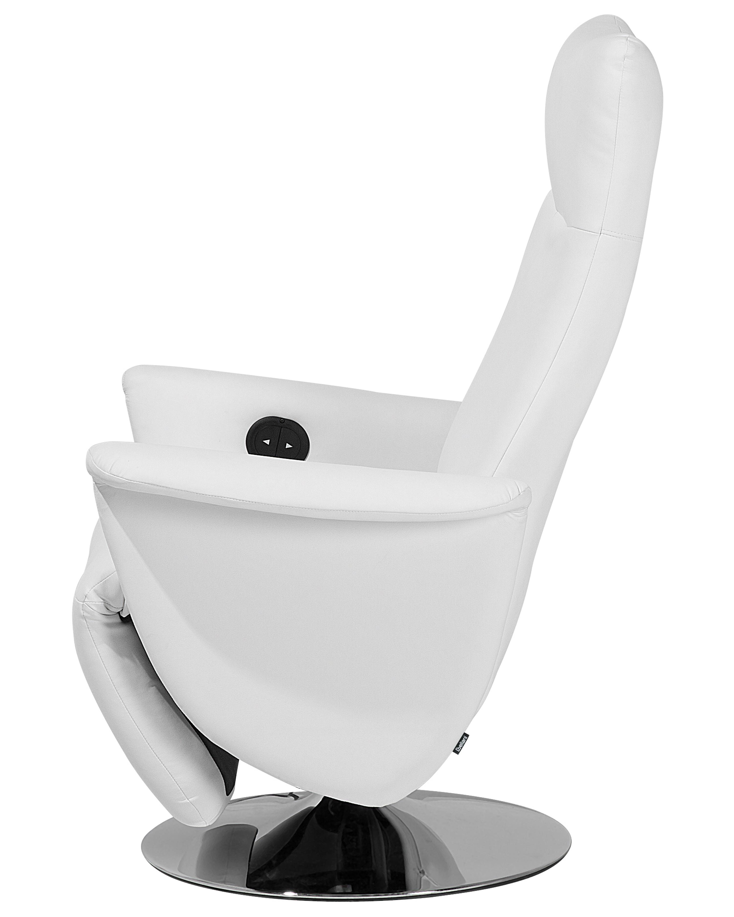 Relaxfauteuil PRIME inclusief voetensteun Kunstleer Wit