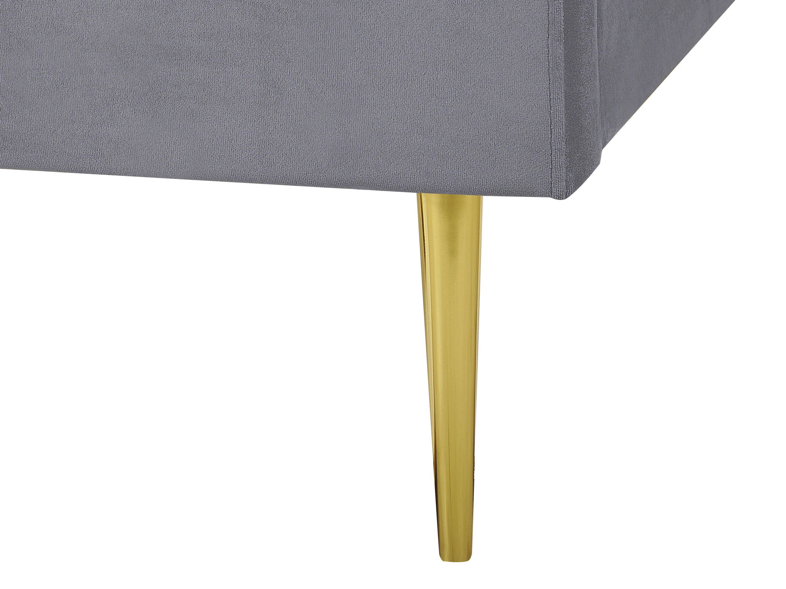 Bed Fluweel FLAYAT 180 x 200 cm Grijs