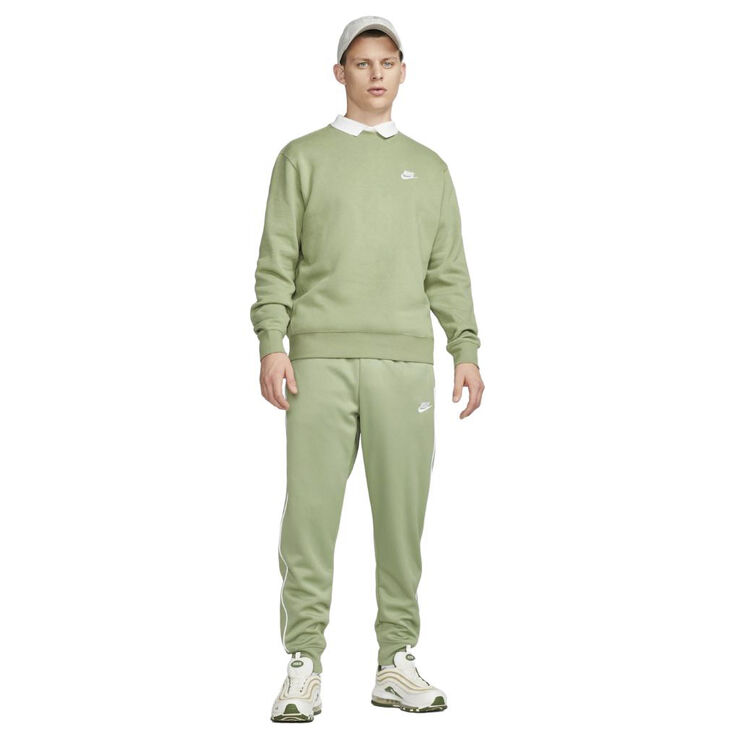 Nike club crewneck Oil green/white