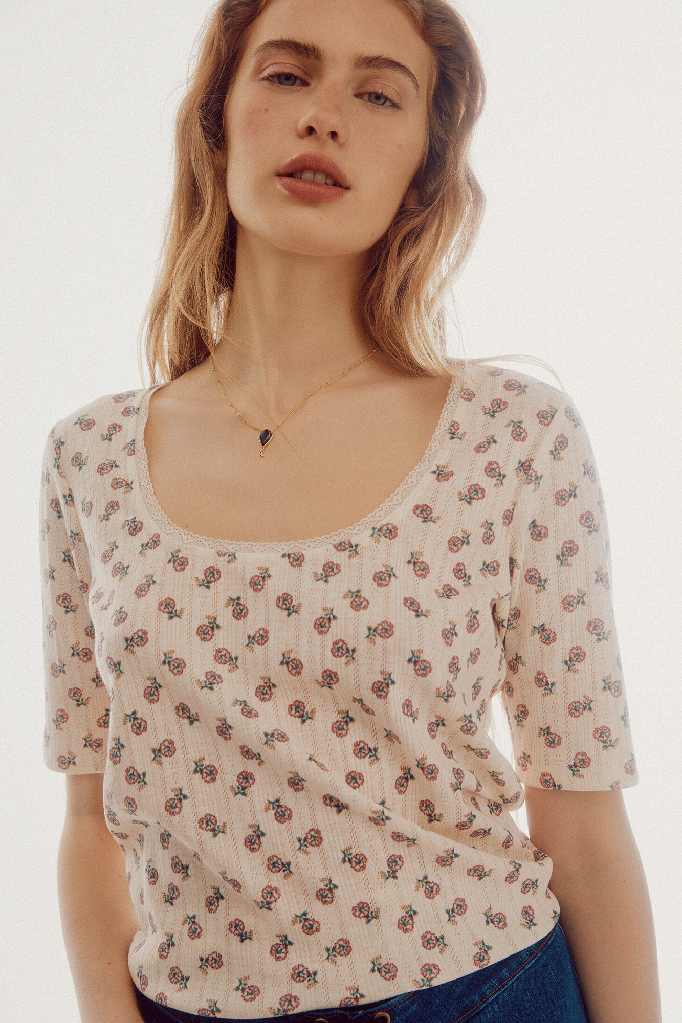 Blusa estampada - Estampa branca