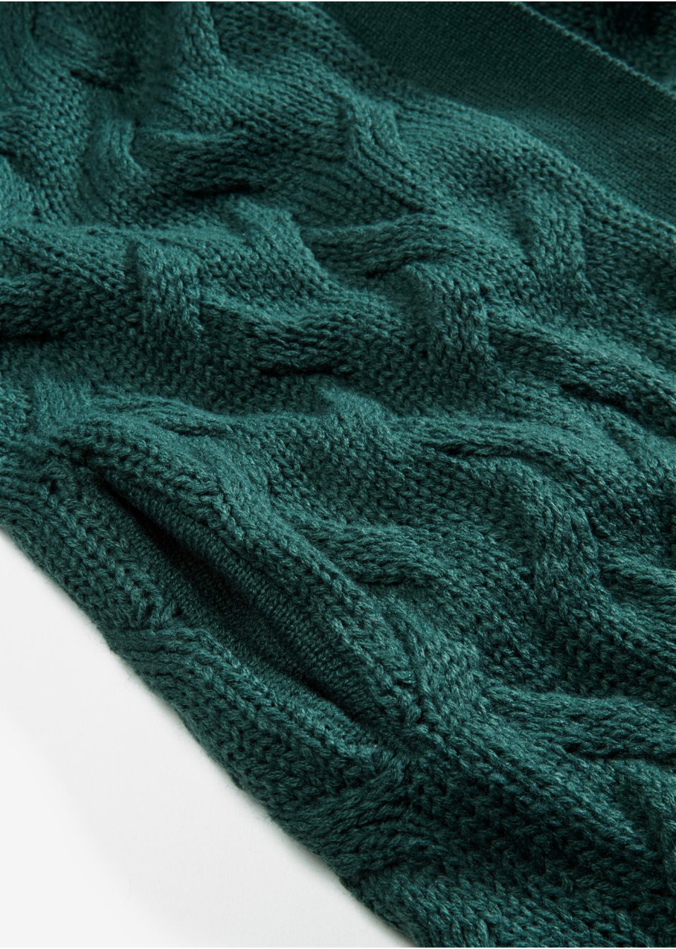Veste longue en maille torsadée