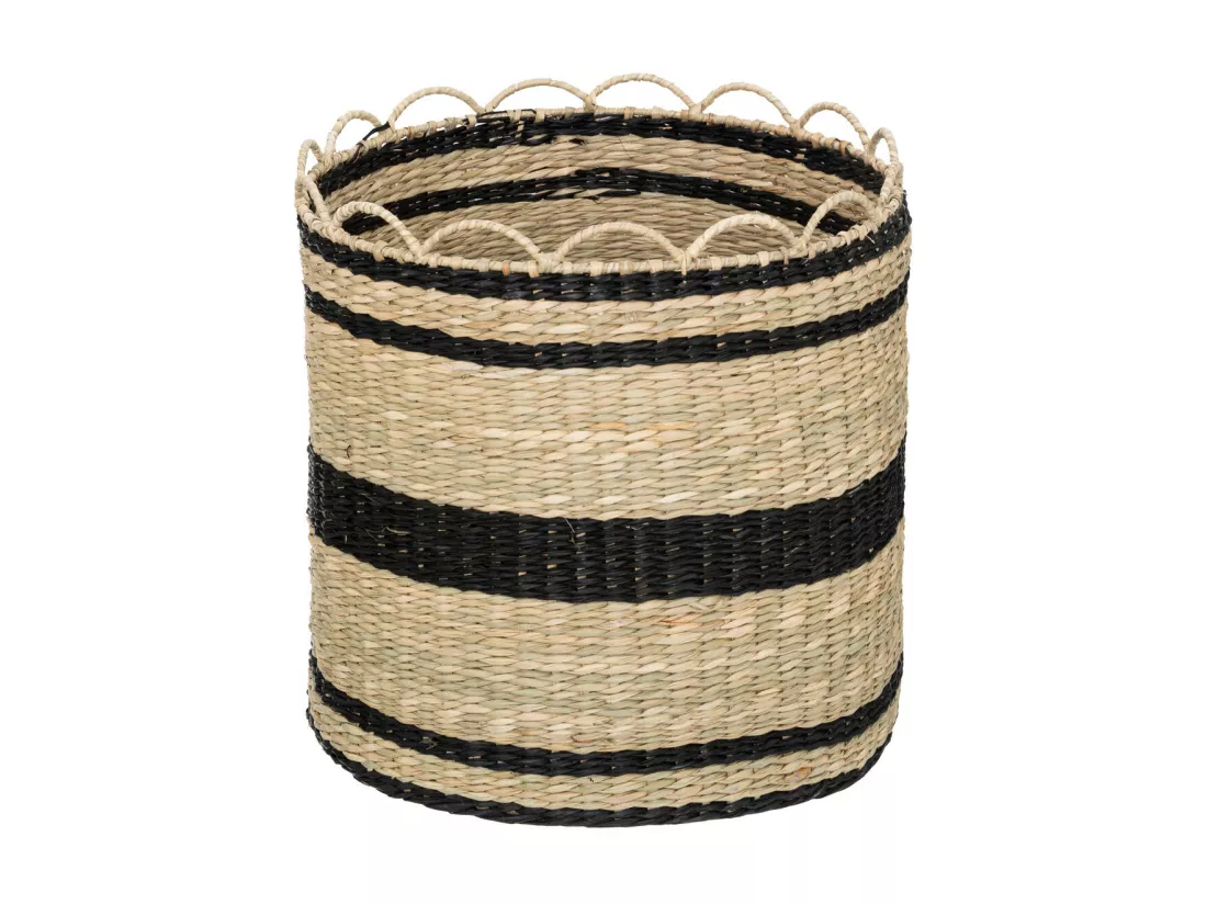 Lot de 2 Paniers de rangement Bicolore D 35 et D 29 cm