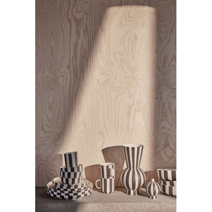 OYOY Living Design Toppu Skål - Stor Hvid / sort