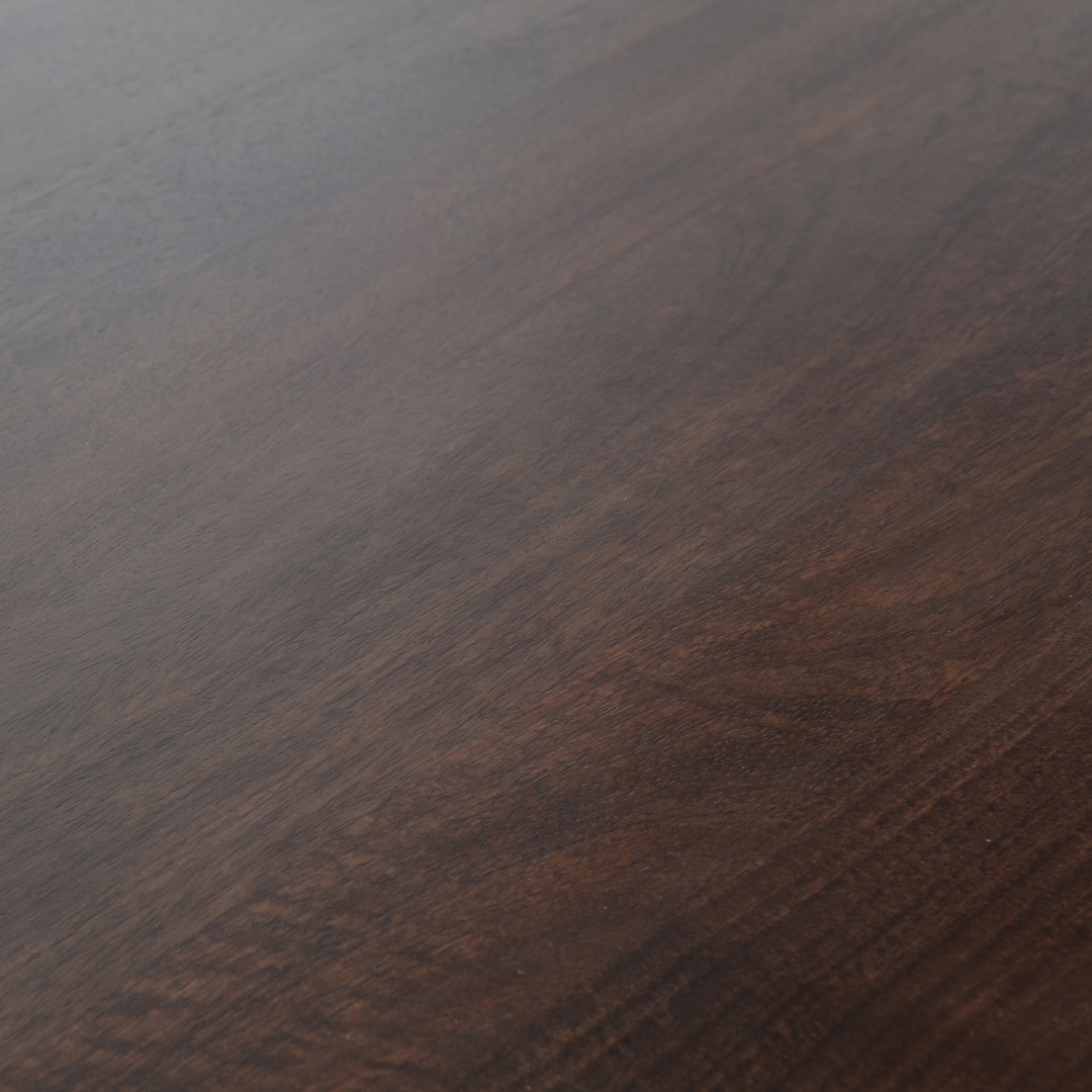Esstisch ELLIPS 240 x 90 cm Mangoholz in Nussbaum lackiert