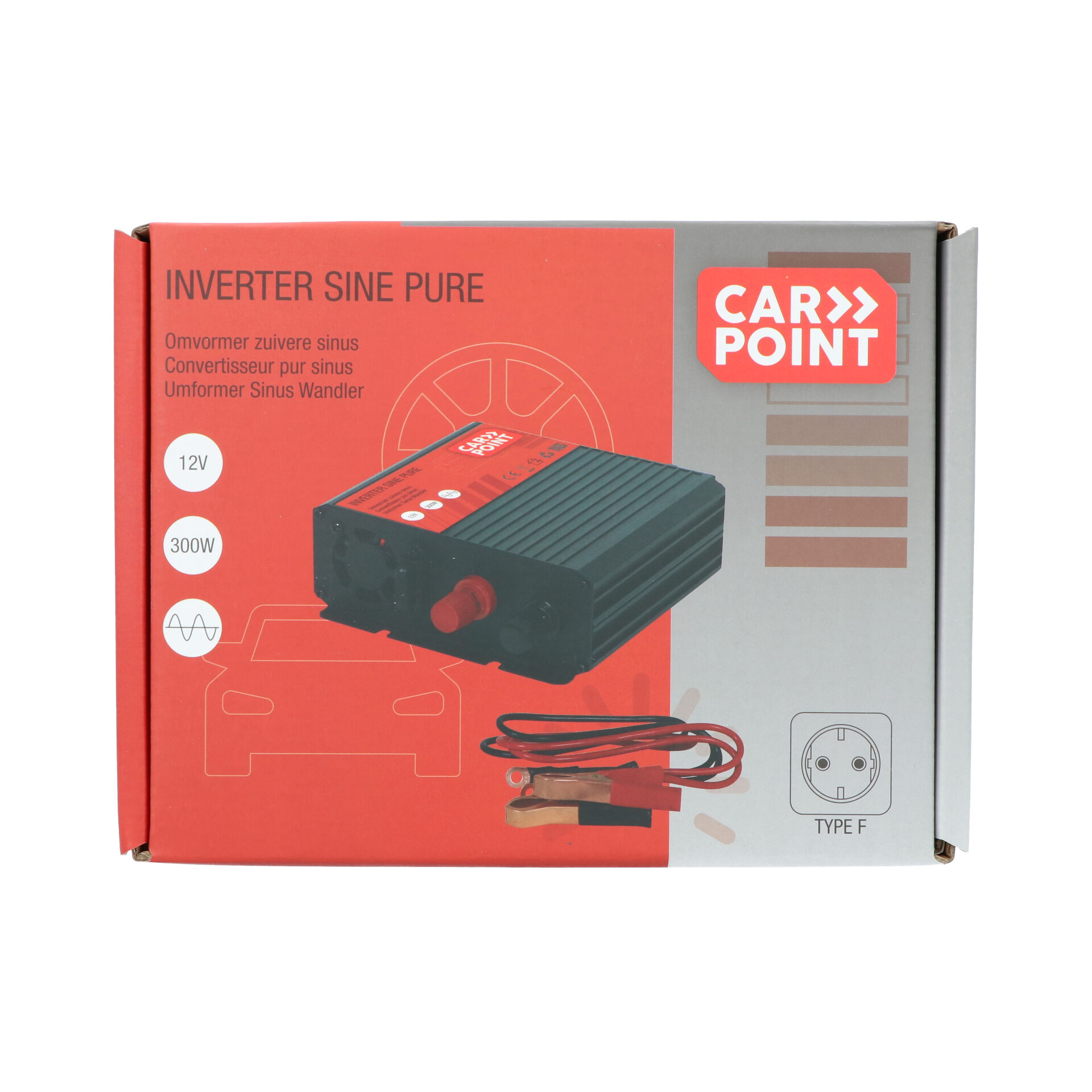 Carpoint Pure Sinus omvormer - 300 watt