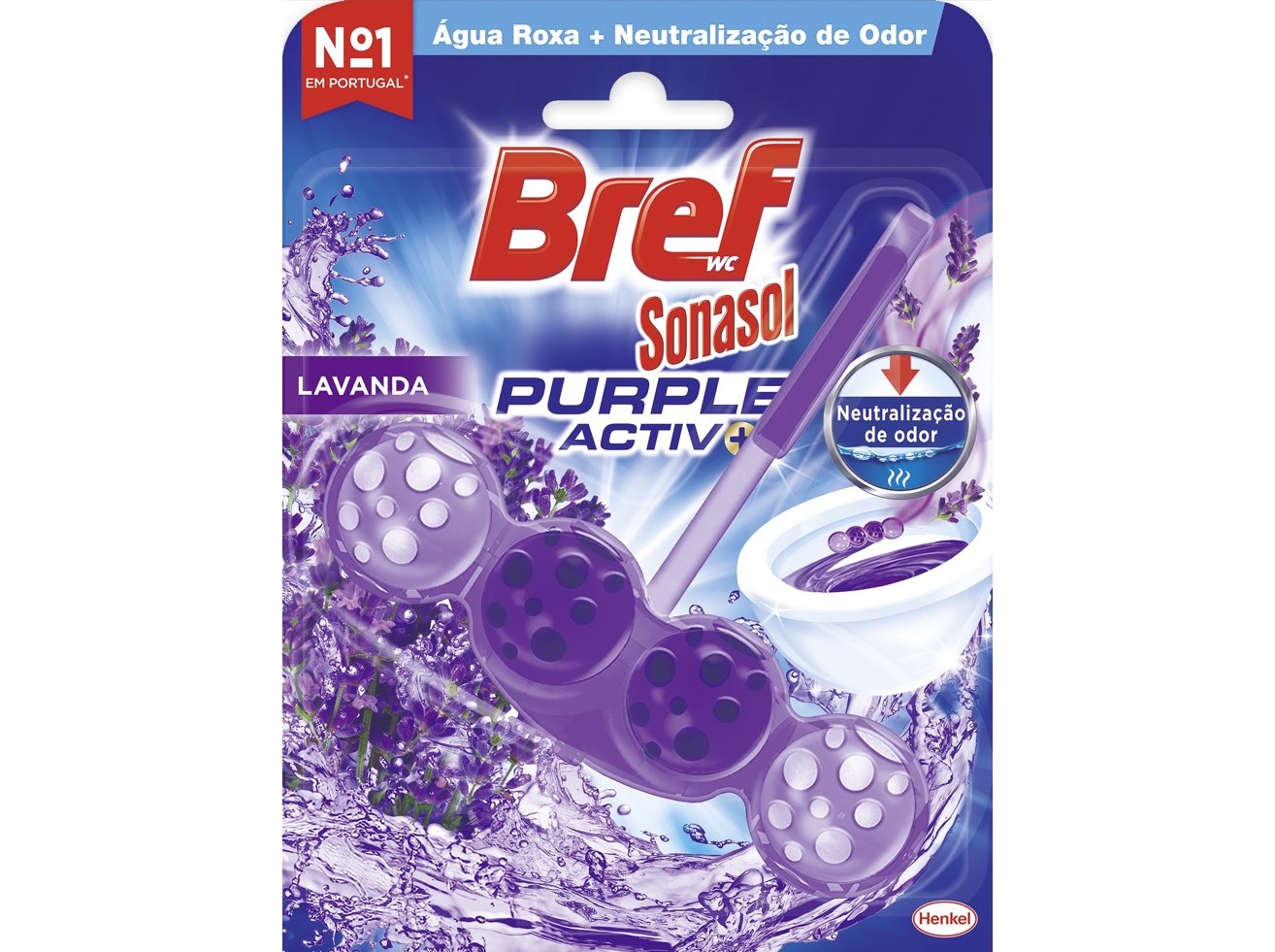 BLOCO SANITÃRIO BREF PURPLE ACTIV LAVANDA 1X50G