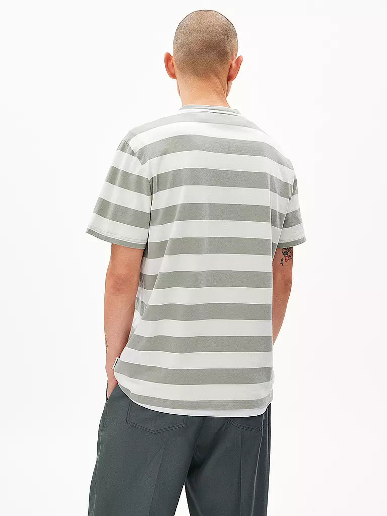 ARMEDANGELS T-Shirt BAHAAR STRIPES hellgrün
