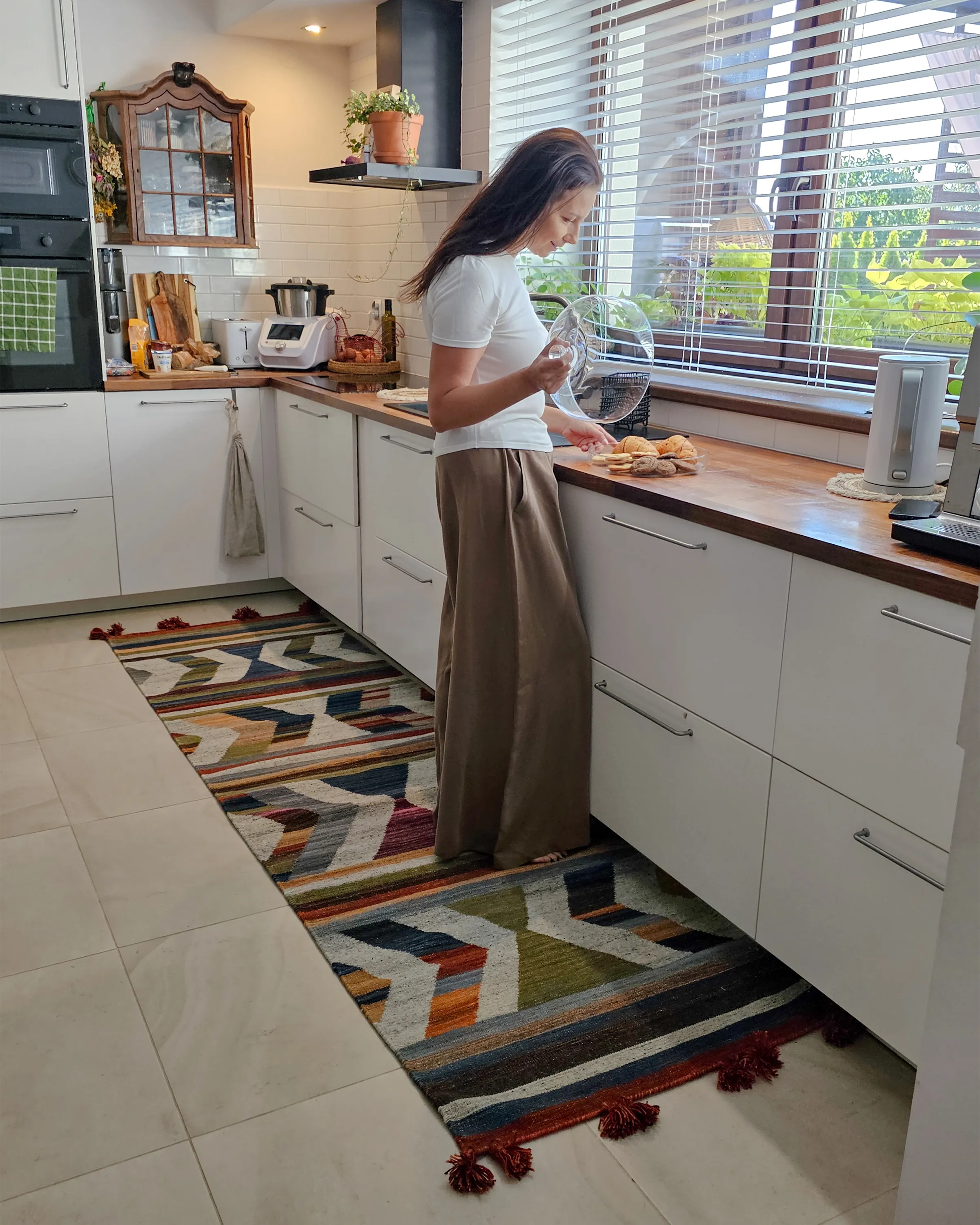 Vloerkleed MRGASHAT Meerkleurig 80 x 300 cm Wol Kelim