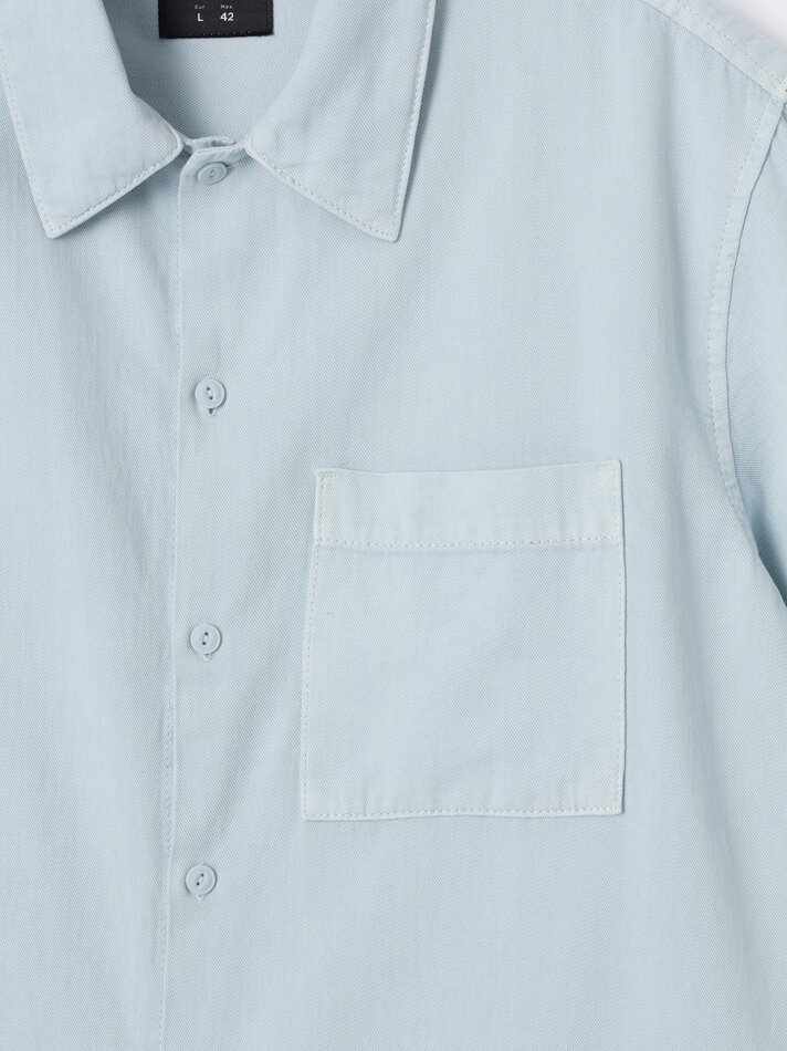 Camisa jeans oversized - Azul claro