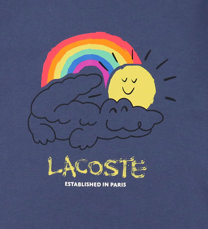 Lacoste T-Shirt - Lila m. Print