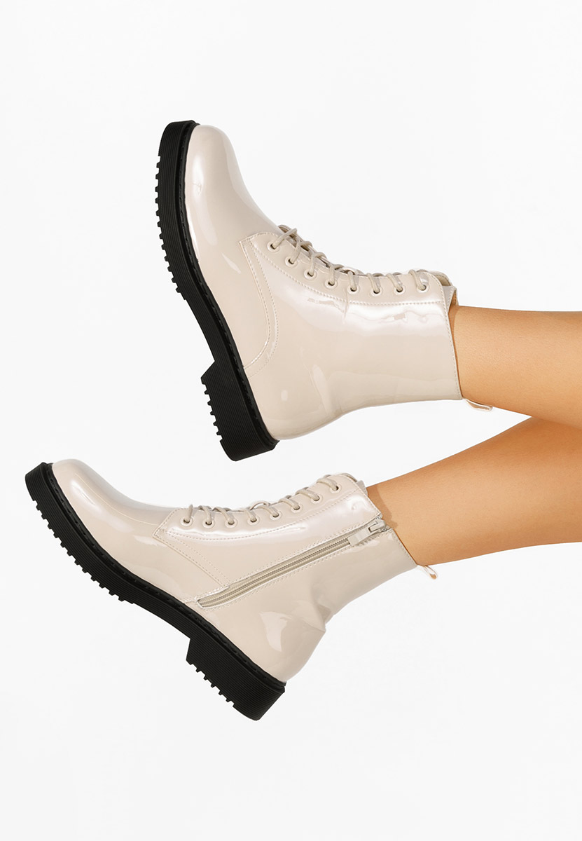 Bottines à lacets beige Sharonda