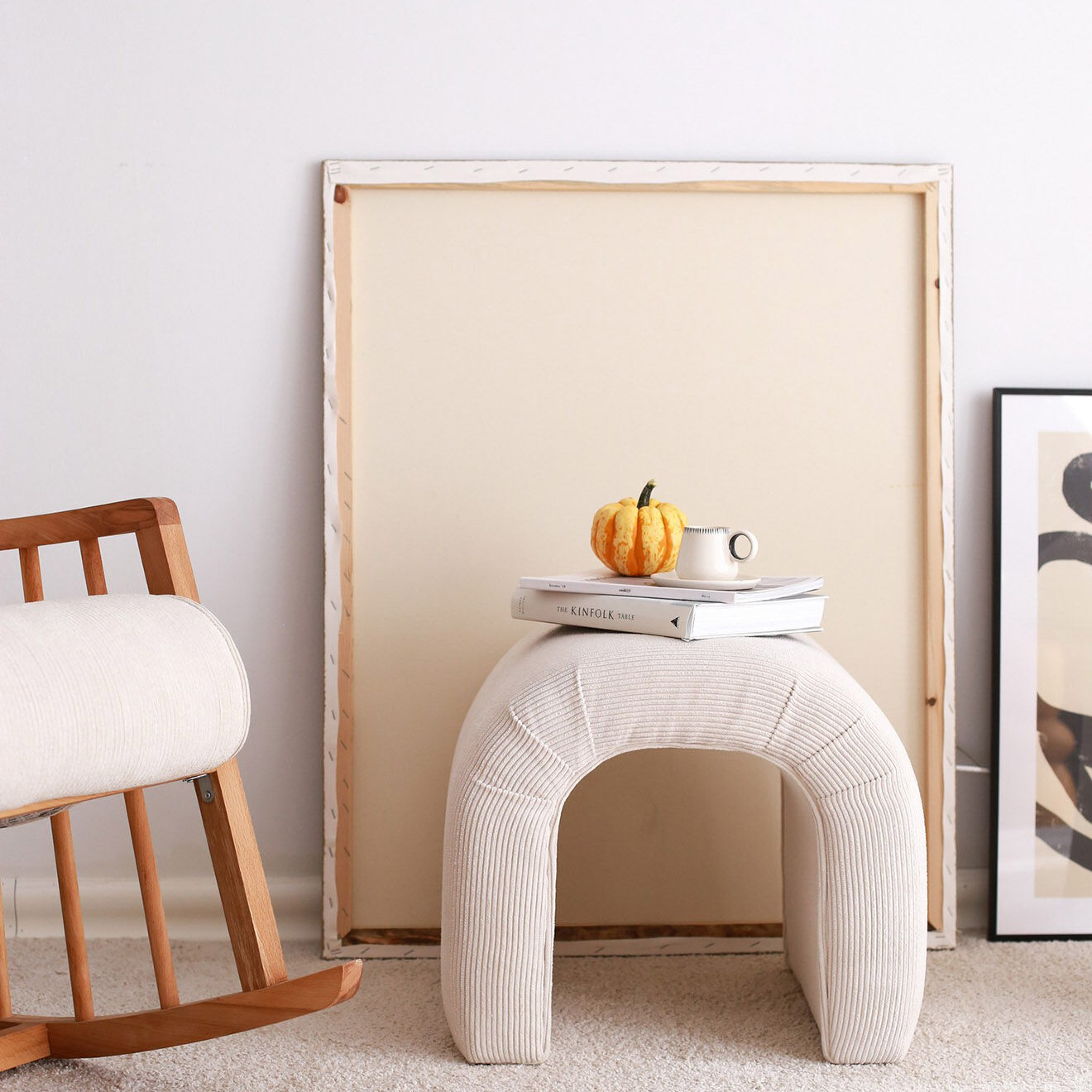 Atelier del Sofa Pouf Nu blanc - 51x45x46 cm