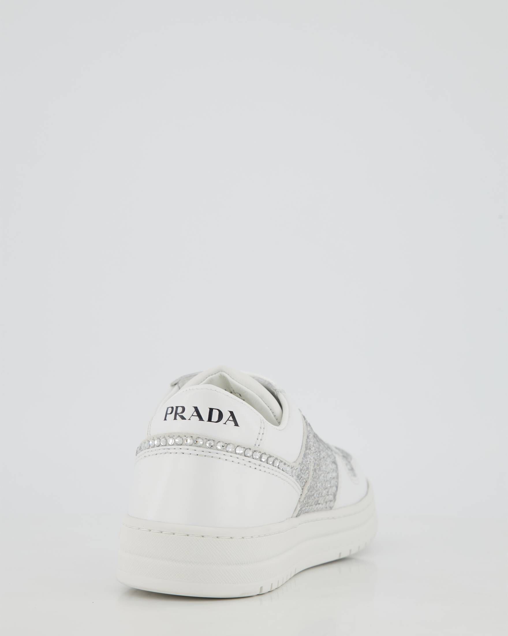 Prada| Damen Sneaker aus Leder mit Kristallen