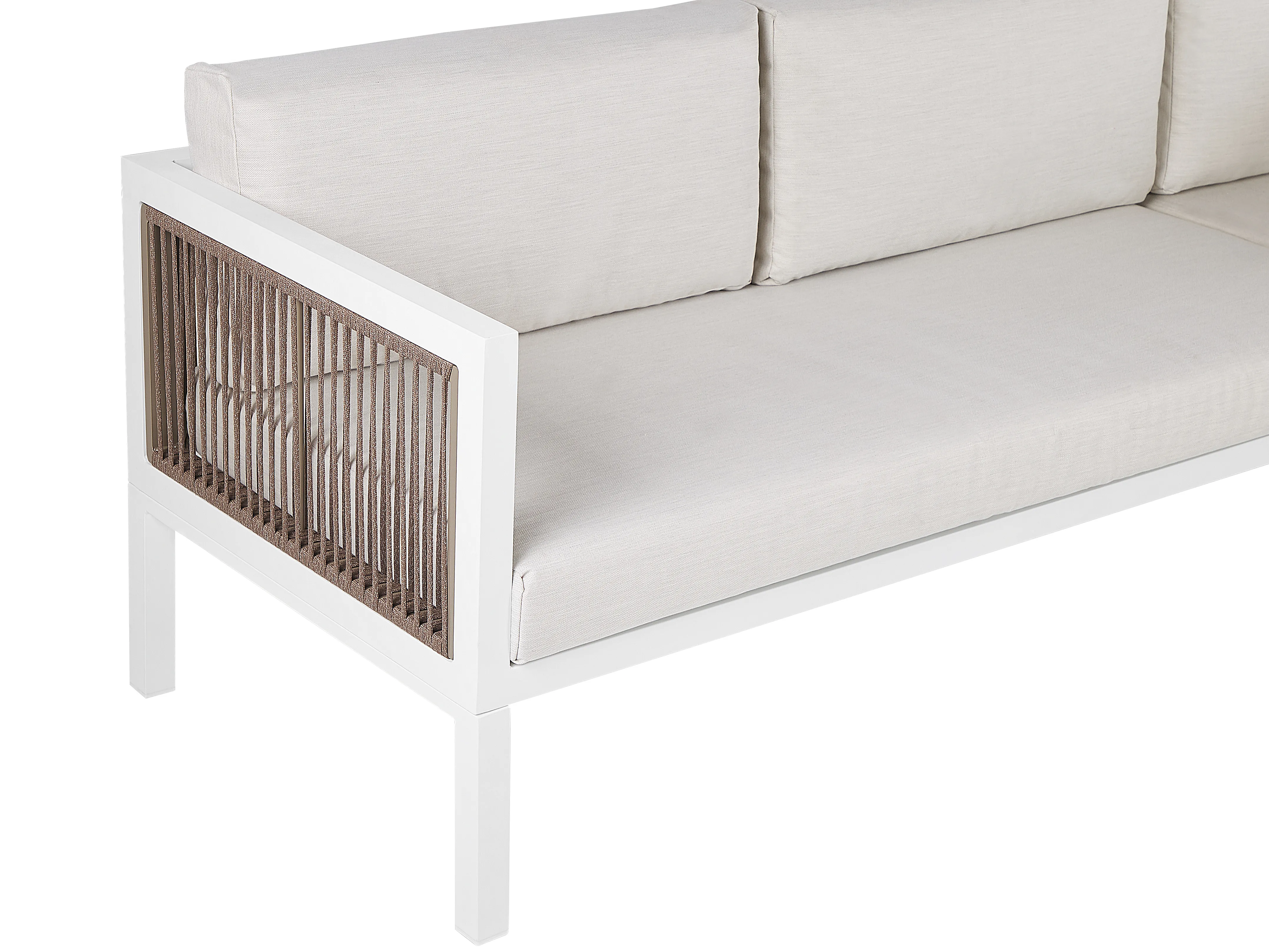 Tuin hoekloungeset met tafel 4-zits BORELLO linkszijdig Metaal Beige