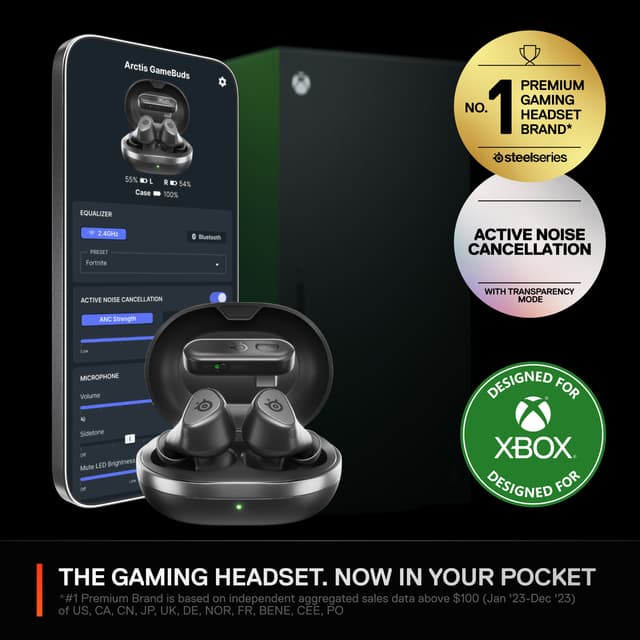 SteelSeries Arctis GameBuds høretelefoner (Xbox, sort)
