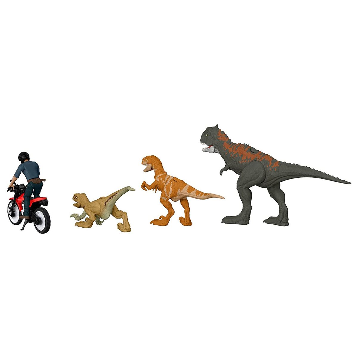 Mattel HFG64 - Jurassic World - Dominion - Owen Flucht-Set, Dinosaurier Spielfiguren