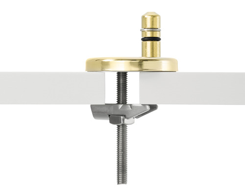 REIKA Mito toiletbril, wit, gepolijste messing scharnieren, met soft-close mechanisme en Quick&Clean.
