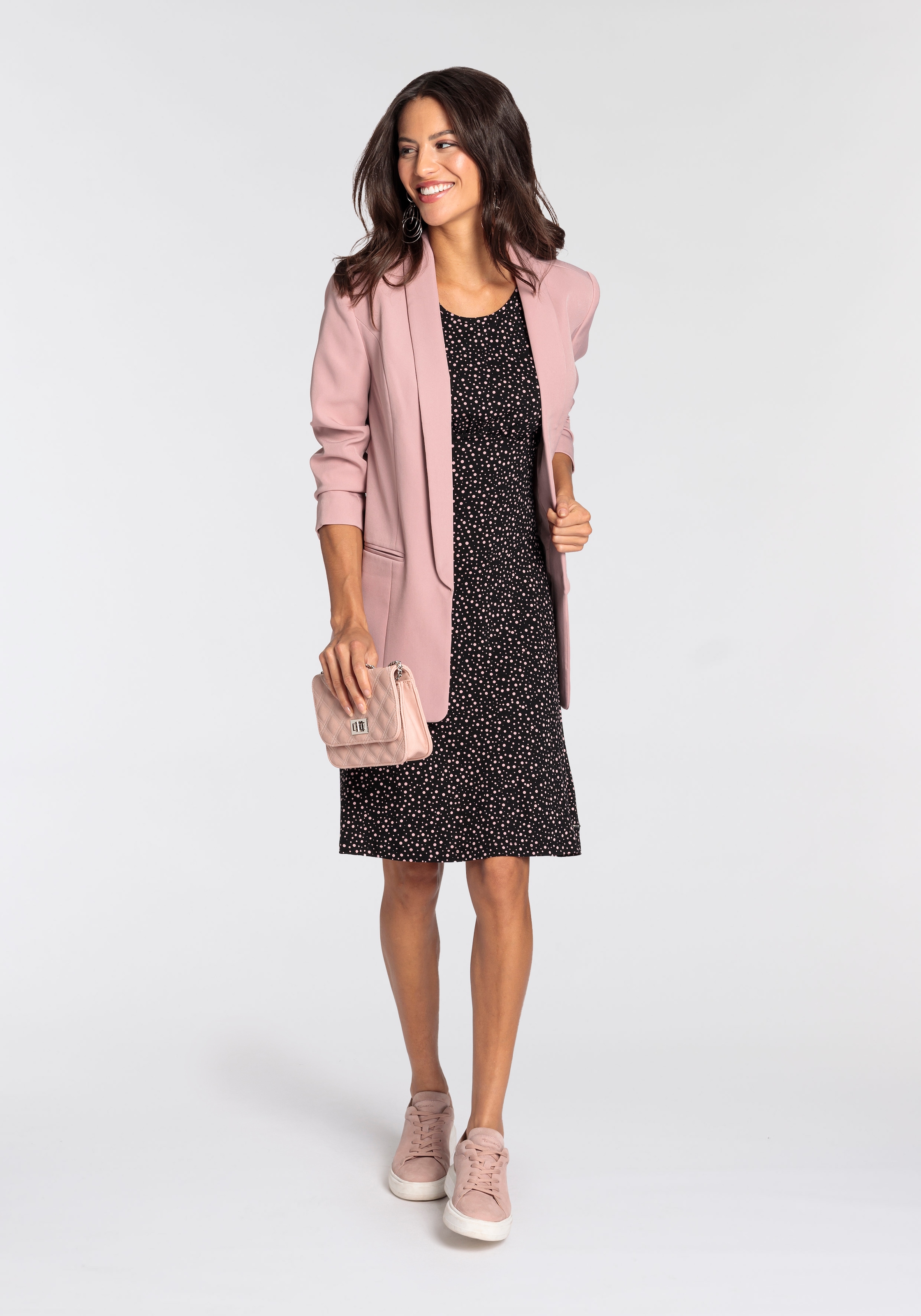 Laura Scott Sommerkleid kurzes Kleid,  femininer Look,  aus Single-Jerseystoff,  halbarm