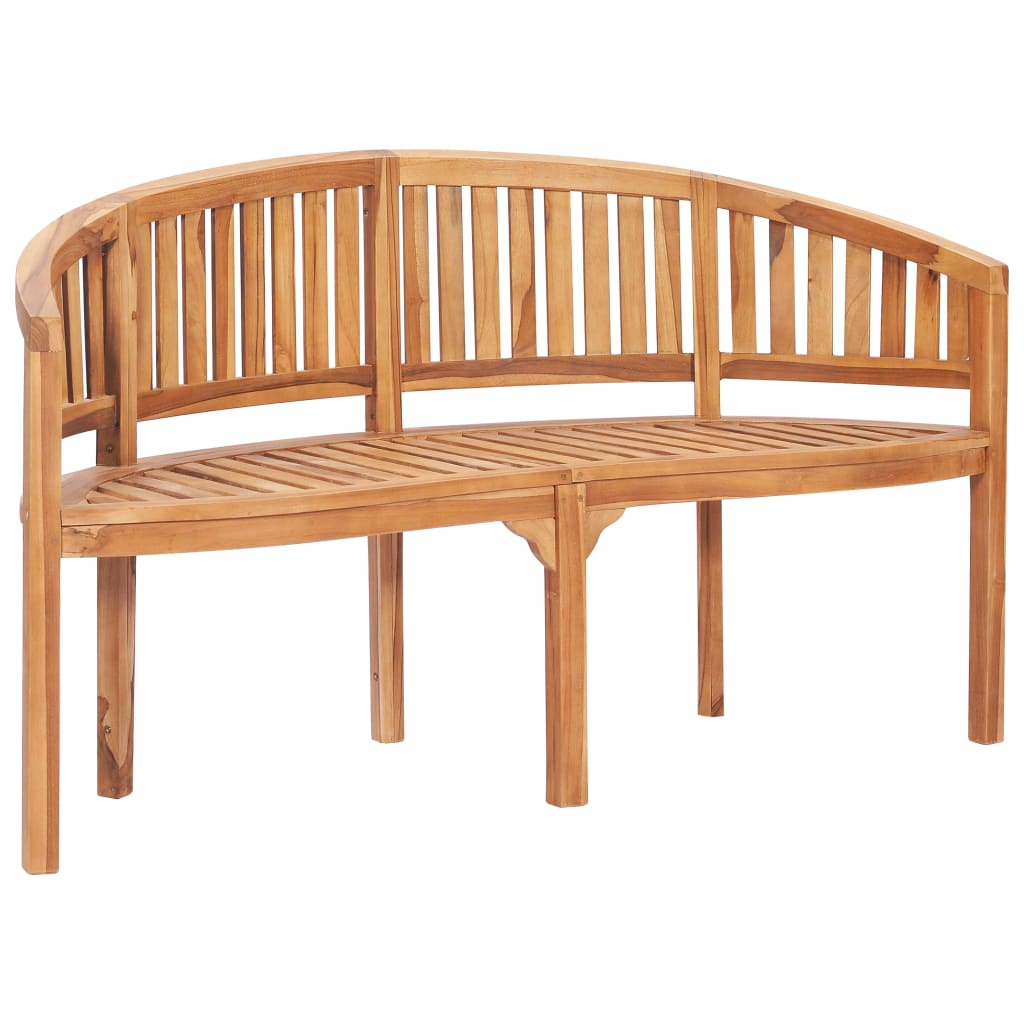 Salon de jardin meuble d'extérieur ensemble de mobilier 4 pièces en forme de banane bois de teck solide