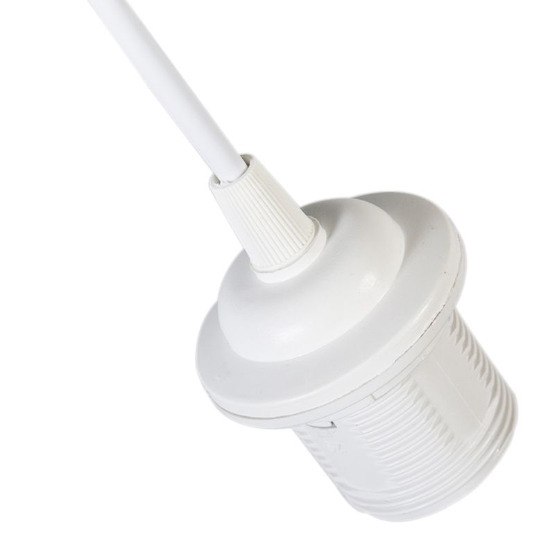 Landelijke hanglamp wit met veren - Feather