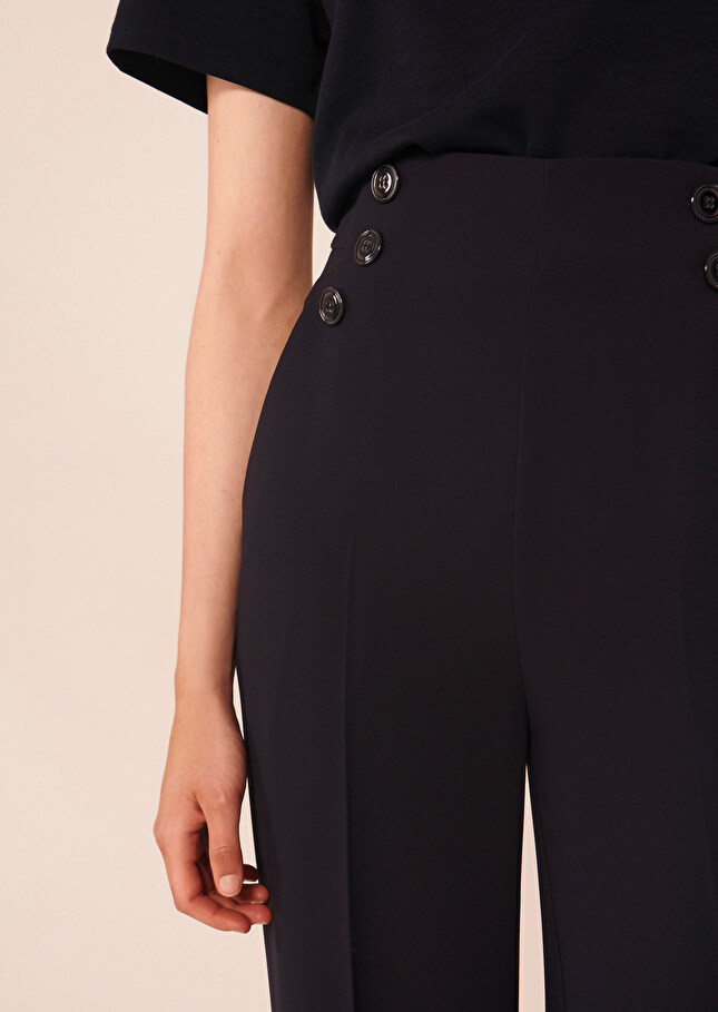 Pantalon Pilarbleu nuit en crêpe