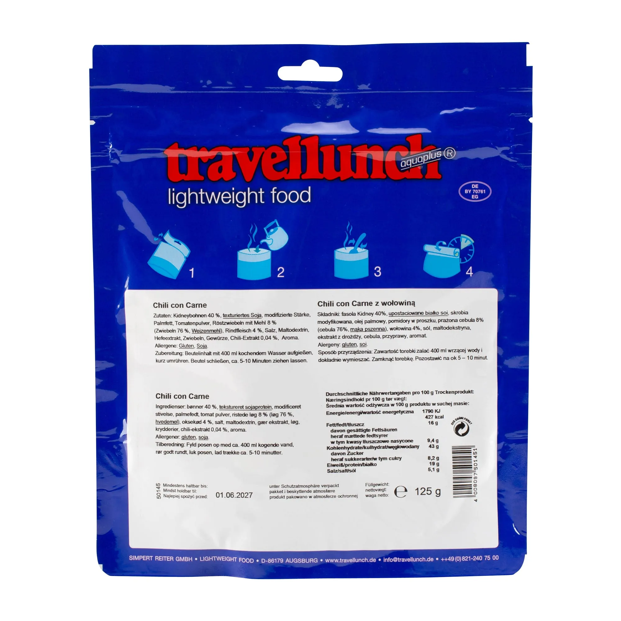 Travellunch -  Chili con Carne 1er Packung