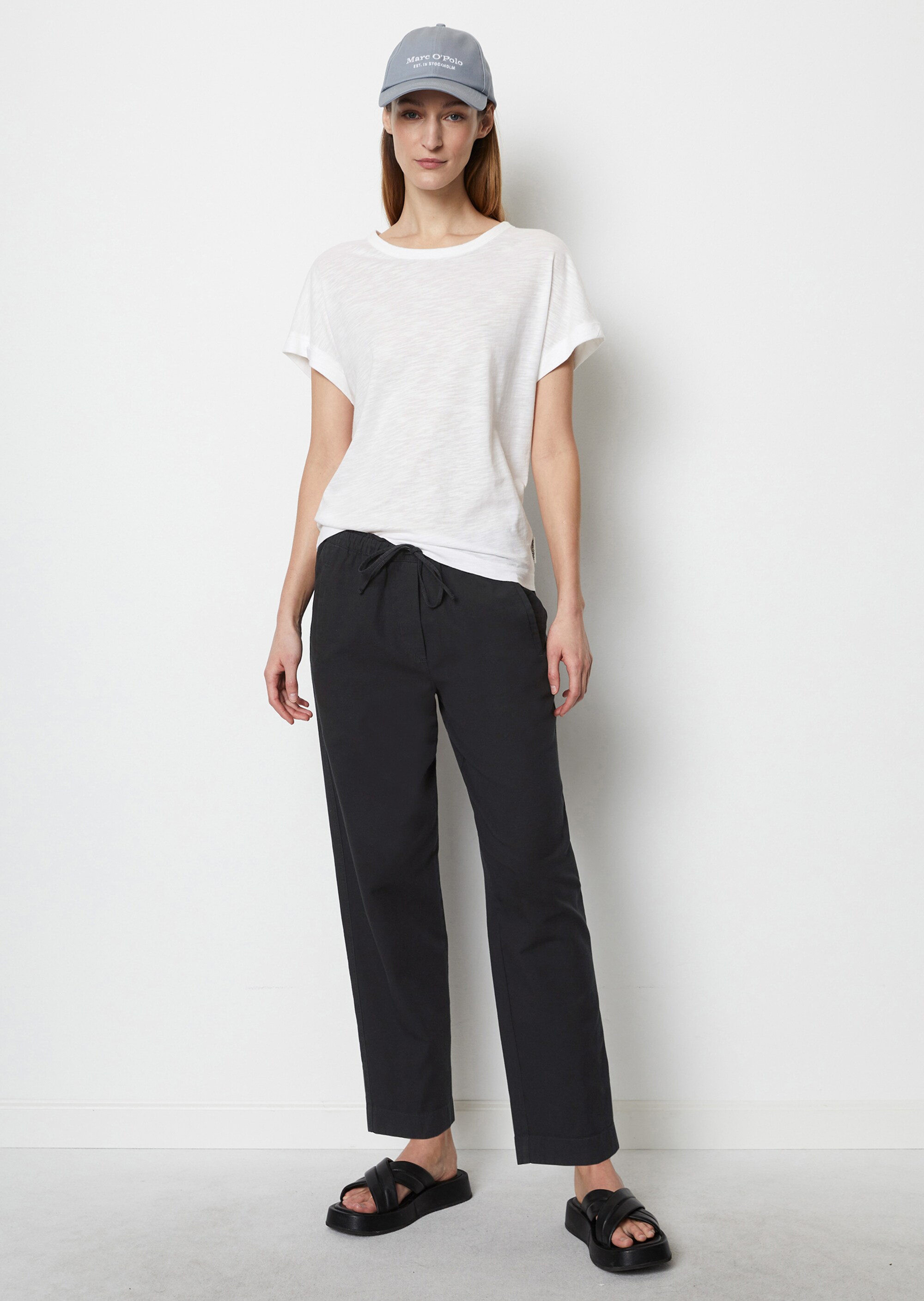 T-Shirt loose aus Slub-Jersey