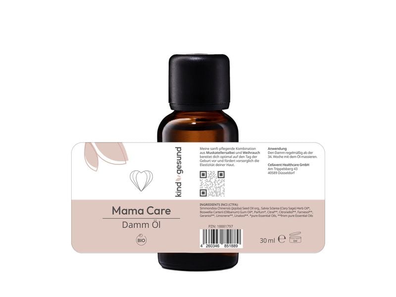 Kindgesund Pflegeöl Mama Care Damm 30 ml Bio-Mama Care Dammöl