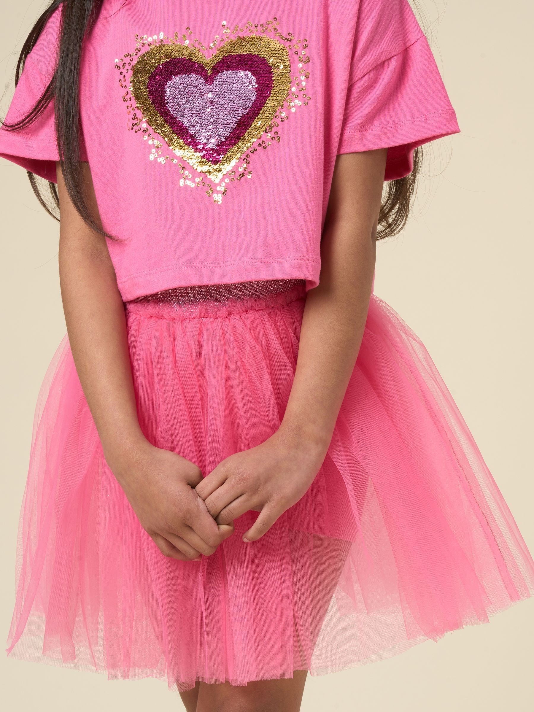 Miss Cropped Printed T-Shirt and Skirt Outfit Set