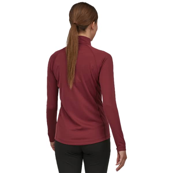 T-shirt thermique PATAGONIA W'S CAPILENE MIDWEIGHT ZIP NECK SEQUOIA RED