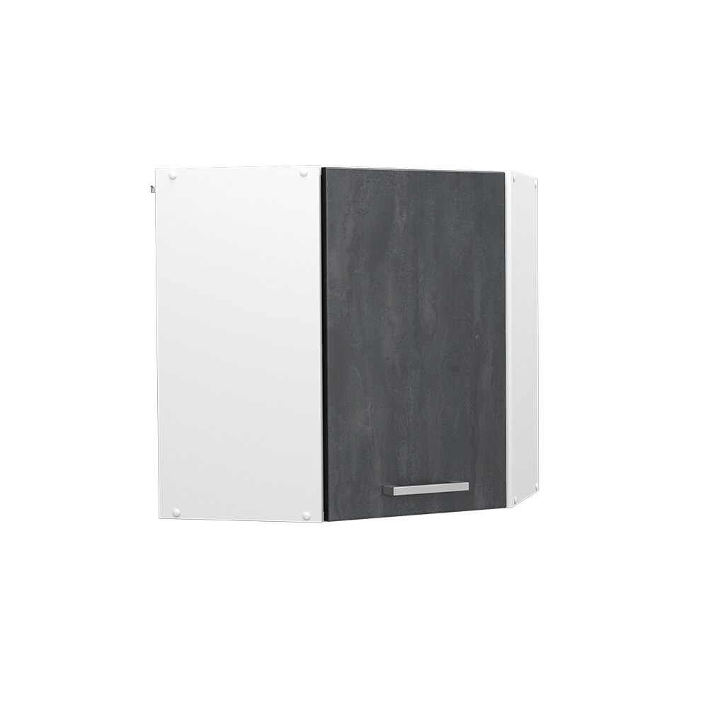 Vicco Eckhängeschrank R-Line Schwarz Beton Weiß 57 cm