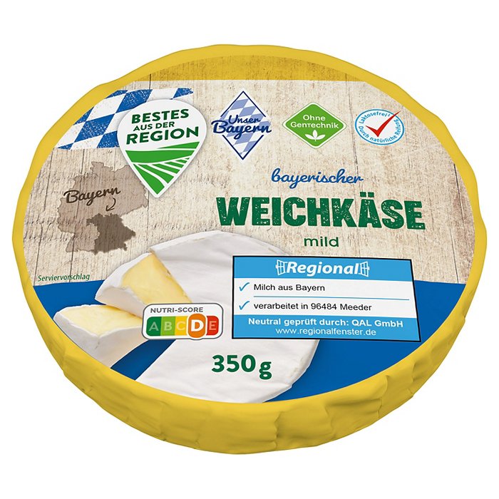 BESTES AUS DER REGION Bayerischer Weichkäse 350 g, Mild