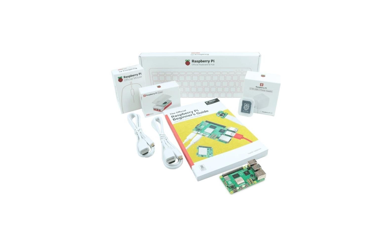 Desktop-Kit Raspberry Pi 5 4GB<br>Raspberry Pi 5 Desktop Kit enthält alles offizielle Zubehör, das Sie benötigen, um schnell und einfach mit dem Raspberry Pi 5 zu beginnen