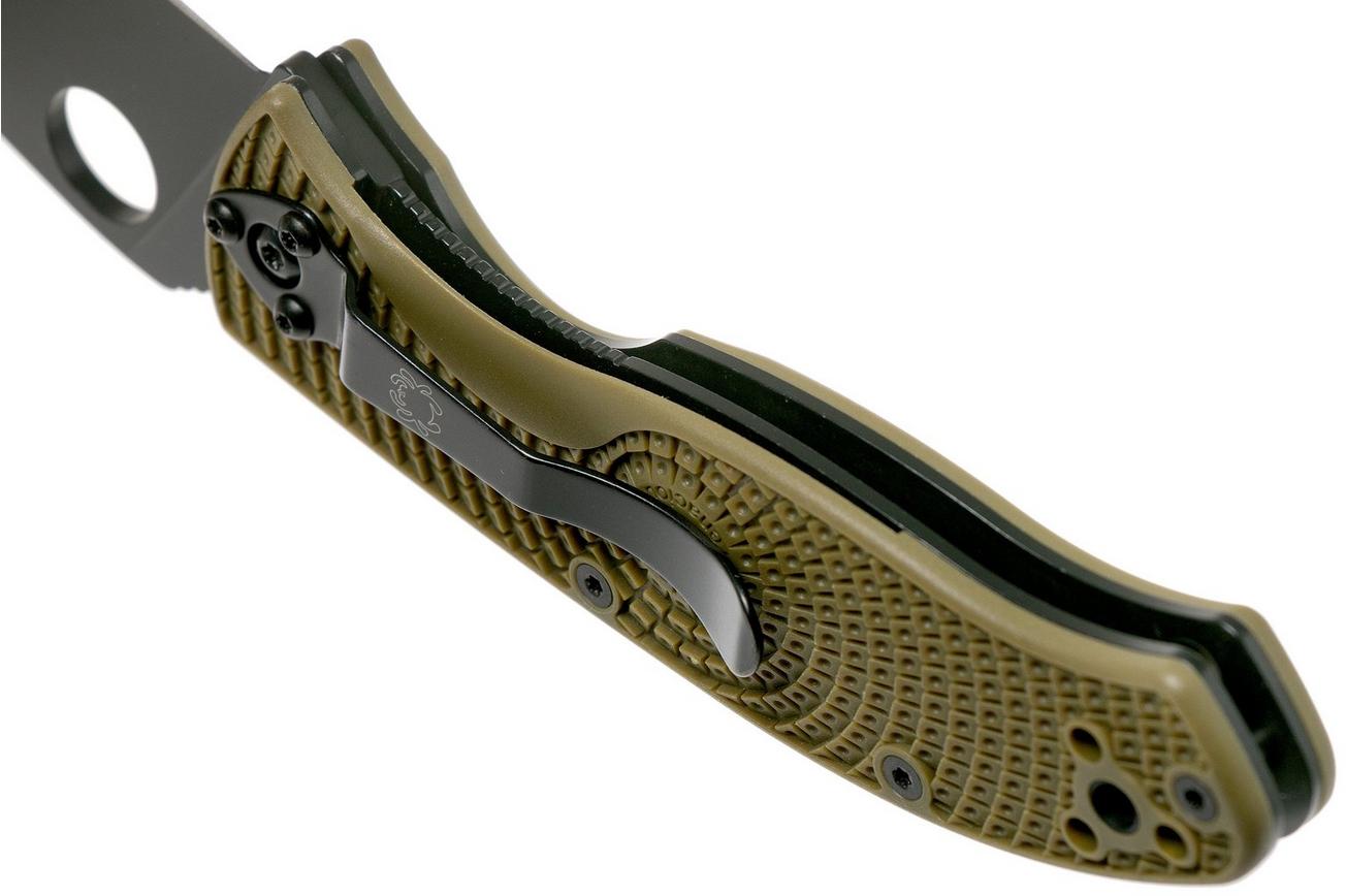 Spyderco Tenacious Lightweight OD Green Black C122PODBK FRN zakmes