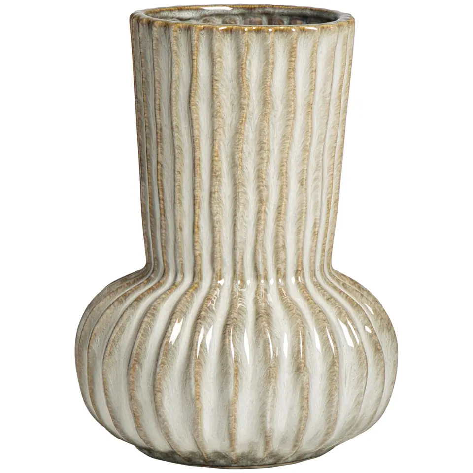 Vaas Oli - bruin - keramiek - 25xØ17,5 cm