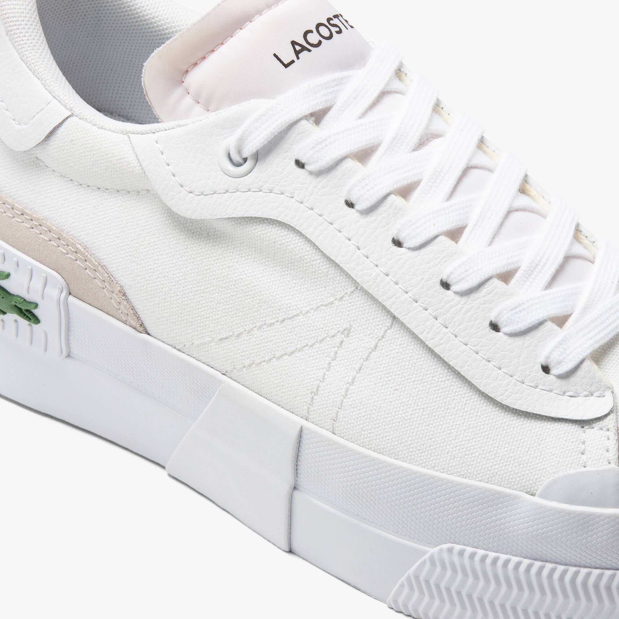 Sneakers L004 Platform femme Lacoste en textile color-block Sneakers - Blanc - Lacoste - Femme